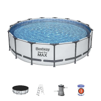 Bestway 5612X BW Каркасный бассейн Steel Pro Max 427х122см, 15232л, фил.-насос 3028л/ч, лестница, тент Bestway 5612X BW Каркасный бассейн Steel Pro Max 427х122см, 15232л, фил.-насос 3028л/ч, лестница, тент