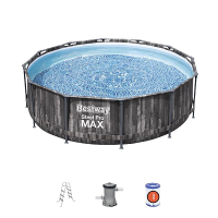 Bestway 5614X BW Каркасный бассейн Steel Pro Max 366х100см, 9150л, фил.-насос 2006л/ч, лестница Bestway 5614X BW Каркасный бассейн Steel Pro Max 366х100см, 9150л, фил.-насос 2006л/ч, лестница