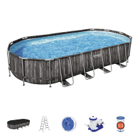Bestway 5611T BW Каркасный бассейн Power Steel 732х366х122см, 25495л, фил.-насос 9463л/ч, лестница, тент, попл.-доз. Bestway 5611T BW Каркасный бассейн Power Steel 732х366х122см, 25495л, фил.-насос 9463л/ч, лестница, тент, попл.-доз.