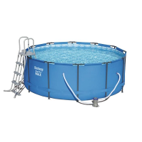 Bestway 5614S BW Каркасный бассейн 366х122см, 10250л, фил.-насос 2006л/ч, лестница Bestway 5614S BW Каркасный бассейн 366х122см, 10250л, фил.-насос 2006л/ч, лестница
