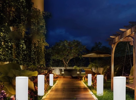 Светильник Цилиндр 25х71 питание от 220, RGB