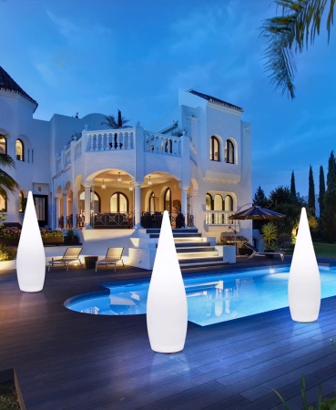 Светильник Капля 45х150 питание от 220, RGB