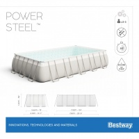 Bestway 56474 BW Каркасный бассейн Power Steel 732х366х132см, 30045л, фил.-насос 9463л/ч, лестница, тент, попл.-доз. Bestway 56474 BW Каркасный бассейн Power Steel 732х366х132см, 30045л, фил.-насос 9463л/ч, лестница, тент, попл.-доз.