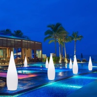 Светильник Капля 24х80 питание от АКБ, RGB