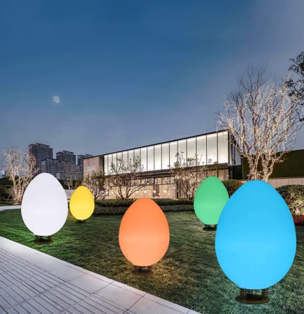 Светильник Яйцо 54х95 солнечная батарея, RGB